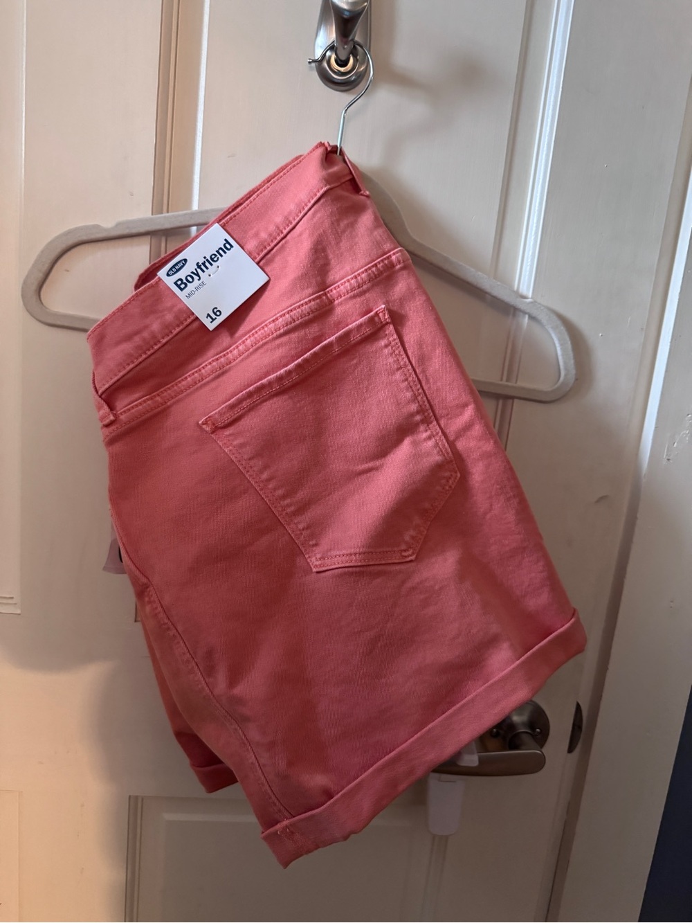 Old Navy Coral Pink Boyfriend Jean Shorts